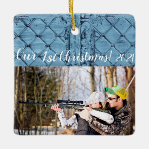 Personalized XMAS Ornament Rustic Tin Panel Ceilin