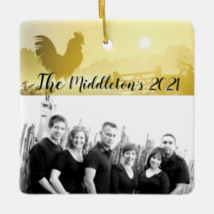 Personalized XMAS Ornament Sunny Morning Farm Coun