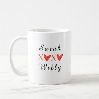 Personalized XOXO Couple Mug