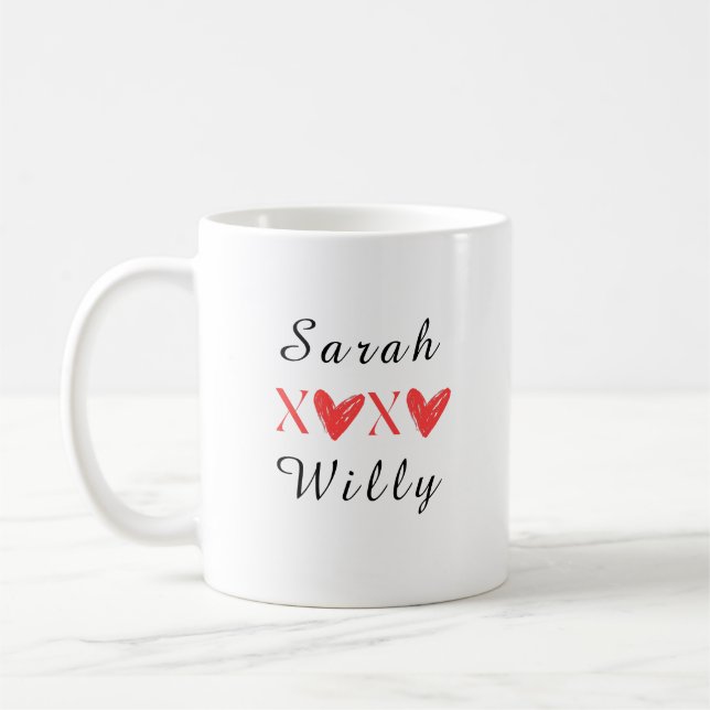 Personalized XOXO Couple Mug (Left)