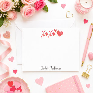 Personalized xoxo Note Card