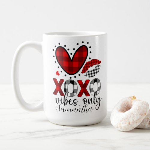 Personalized xoxo only vibes Valentines day 2024 Coffee Mug