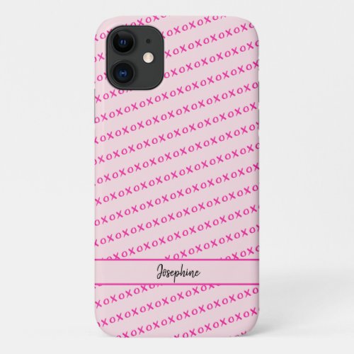 Personalized XOXO Valentines Day Galentine Gift iPhone 11 Case