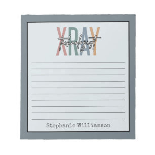 Personalized Xray Tech X-ray Technologist Notepad