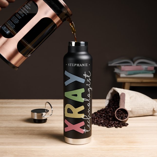 Personalized  Xray Technologist X-ray Tech Gifts Water Bottle (Coffee)