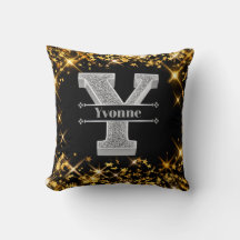 Personalized Y Initial Silver Monogram Your Name  