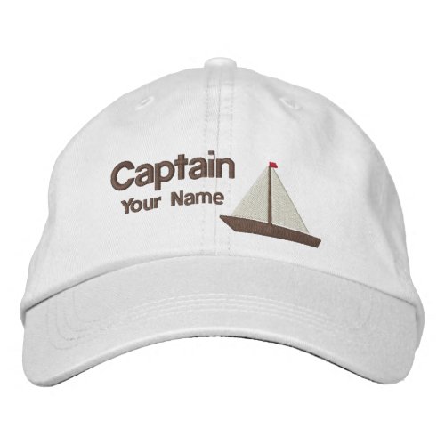 Personalized Yacht Captain Embroidered Baseball Cap