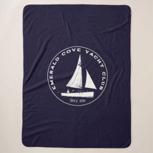 Personalized yacht club. Custom sail sailing boat Sherpa Blanket
