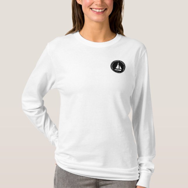 Personalized yacht club. Custom sail sailing boat T-Shirt (Front)