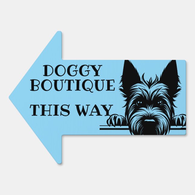 Personalized Yard Sign with Terrier picture (Front)