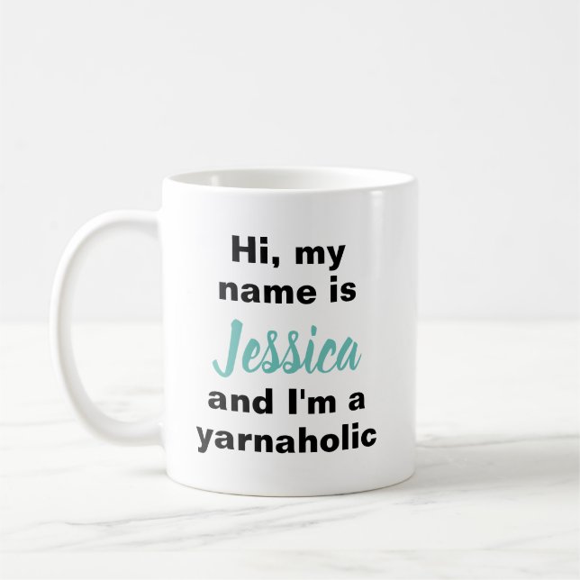 Personalized Yarn Joke Coffee Mug (Left)