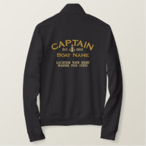Personalized YEAR and Navy Captain Star Anchor Embroidered Jacket Personalized YEAR and Navy Captain Star Anchor Embroidered Jacket