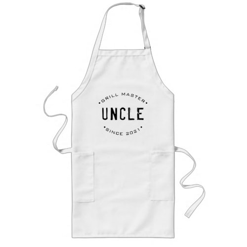 Personalized Year Grill Master Uncle Since  Long Apron