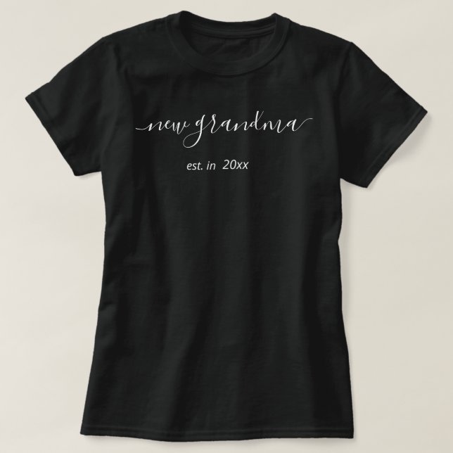 Personalized Year New Grandma T-Shirt (Design Front)