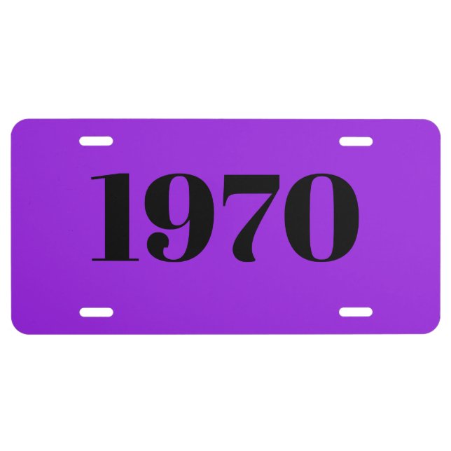Personalized Year Number car License Plate (Front)
