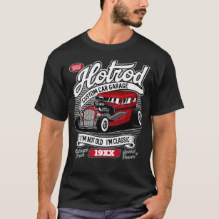Personalized Year or Name Classic Hot Rod Garage T-Shirt