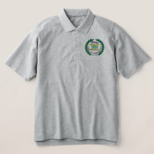 Personalized YEAR Vintage Laurels Embroidery Embroidered Polo Shirt
