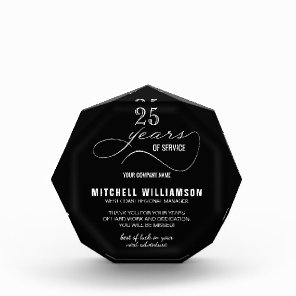 Personalized Years of Service Retirement Keepsake Acrylic Award