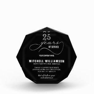 Personalized Years of Service Retirement Keepsake Acrylic Award