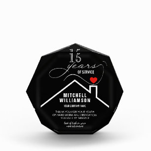 Personalized Years of Service Retirement Keepsake Acrylic Award