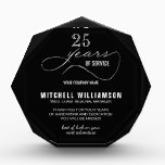 Personalized Years of Service Retirement Keepsake Acrylic Award<br><div class="desc">Large size custom acrylic block keepsake includes retirement wishes and years of service on any color background,  we show black. Perfect for business and corporate retirement gifts. MORE DESIGNS in our collection.</div>