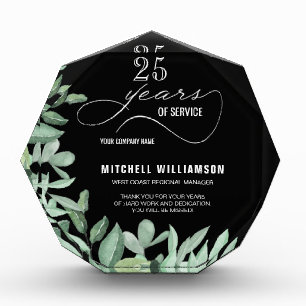 Personalized Years of Service Retirement Large Acrylic Award