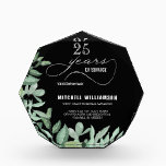 Personalized Years of Service Retirement Medium Acrylic Award<br><div class="desc">Custom MEDIUM acrylic block keepsake includes retirement wishes and years of service on any color background accented by beautiful greenery. Perfect for business and corporate retirement gifts. MORE sizes and styles in our store.</div>
