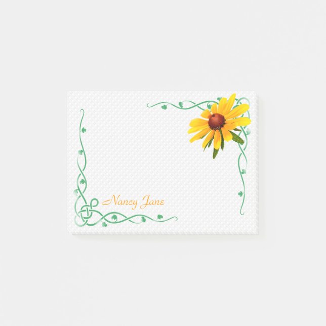 Personalized - Yellow Black-Eyed Susan Photo Post-it Notes (Front)