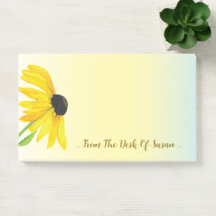 Personalized Yellow Black-Eyed Susan Post-it Notes