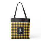 Personalized Yellow Buffalo Check Plaid