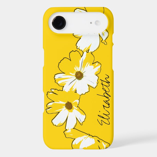 Personalized Yellow Daisy Chain Case-Mate iPhone Case (Back)