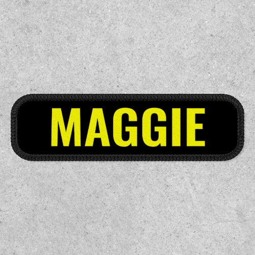 Personalized Yellow Dog Name Patch