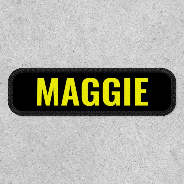 Personalized Yellow Dog Name Patch (Front)