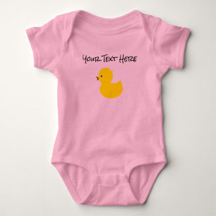 Personalized Yellow Ducky Baby Bodysuit