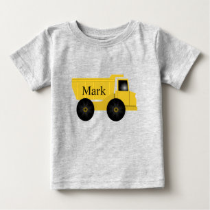 Personalized Yellow Dump Truck T-Shirt   Name Mark