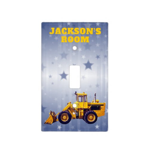 Personalized Yellow Earth Mover Tractor Light Switch Cover
