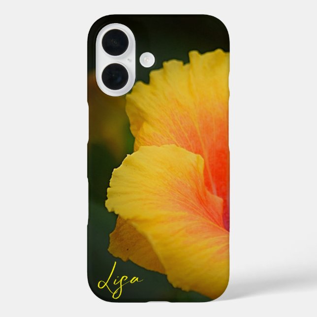 Personalized Yellow Flower Apple iPhone Case (Back)
