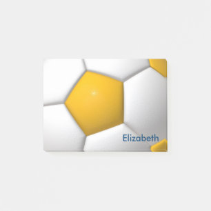 Personalized Yellow Football Saucer Post-it Notes