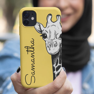 Personalized Yellow Giraffe iPhone 11 Case