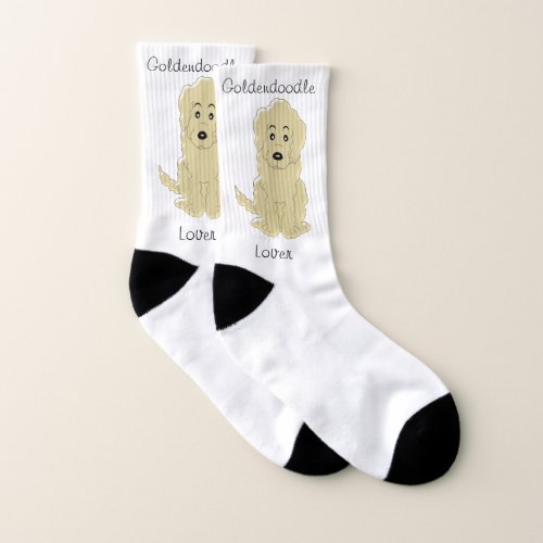 Personalized Yellow Goldendoodle Design Socks