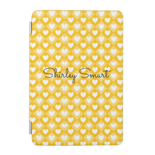 Personalized Yellow Heart Pattern iPad Case – Cust