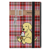 Personalized Yellow Lab Licking Ice Cream iPad Mini Case