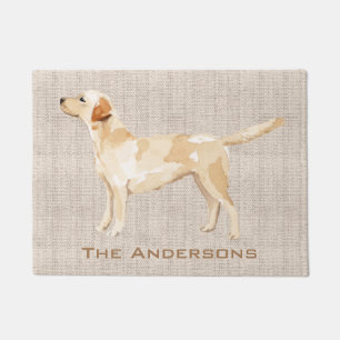 Personalized Yellow Lab Silhouette Doormat