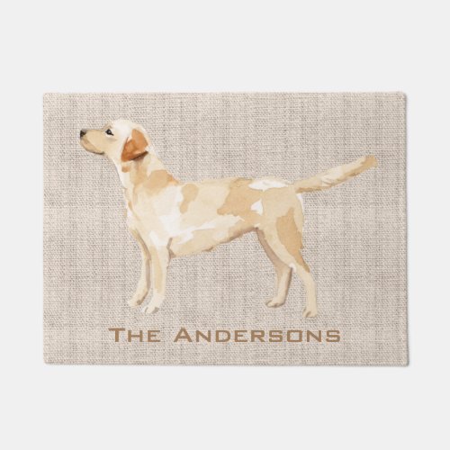 Personalized Yellow Lab Silhouette Doormat