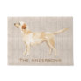 Personalized Yellow Lab Silhouette Doormat
