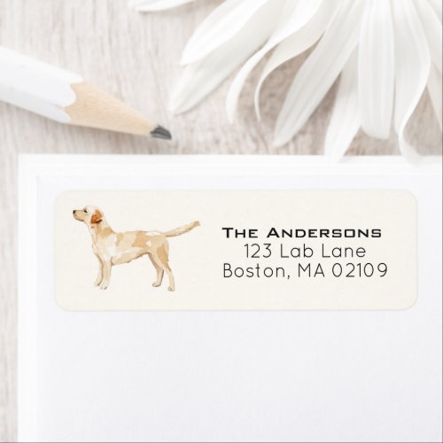 Personalized Yellow Lab Silhouette Label