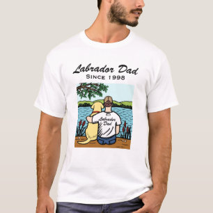 Personalized Yellow Labrador and Dad Tshirt