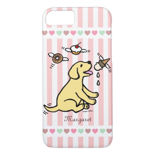 Personalized Yellow Labrador Ice Cream Dream iPhone 87 Case