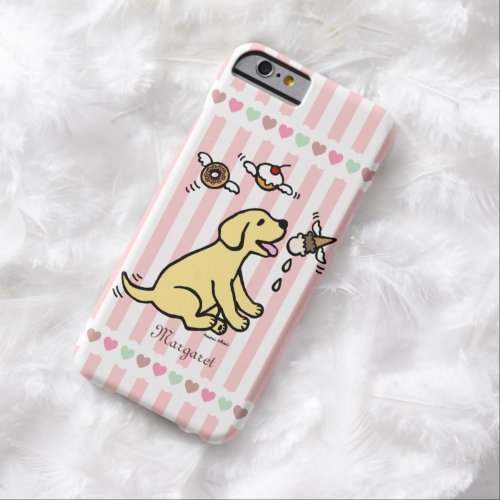 Personalized Yellow Labrador Ice Cream Dream Barely There iPhone 6 Case