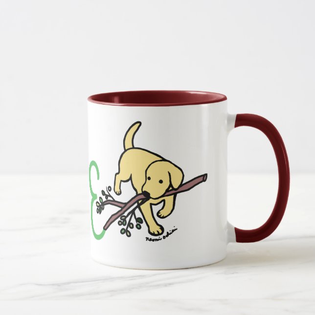 Personalized Yellow Labrador Love Mug (Right)